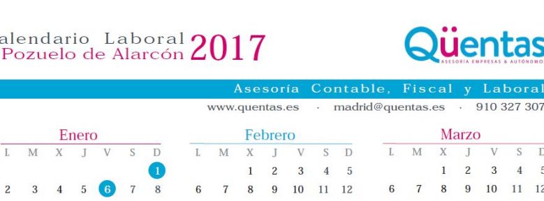 Calendario laboral Pozuelo de Alarcón 2017