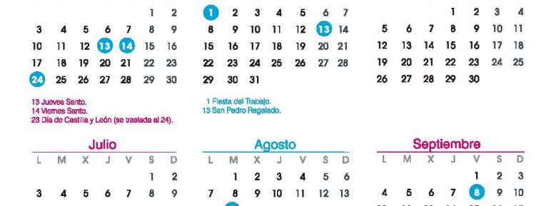 Calendario laboral Valladolid 2017