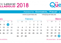 Calendario Laboral de Valladolid 2018