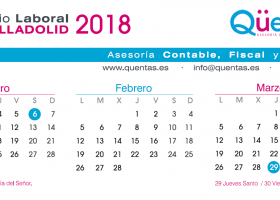 Calendario Laboral de Valladolid 2018