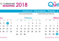 Calendario Laboral de Madrid 2018