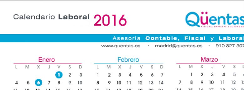 Calendario laboral 2016 Pozuelo de Alarcón